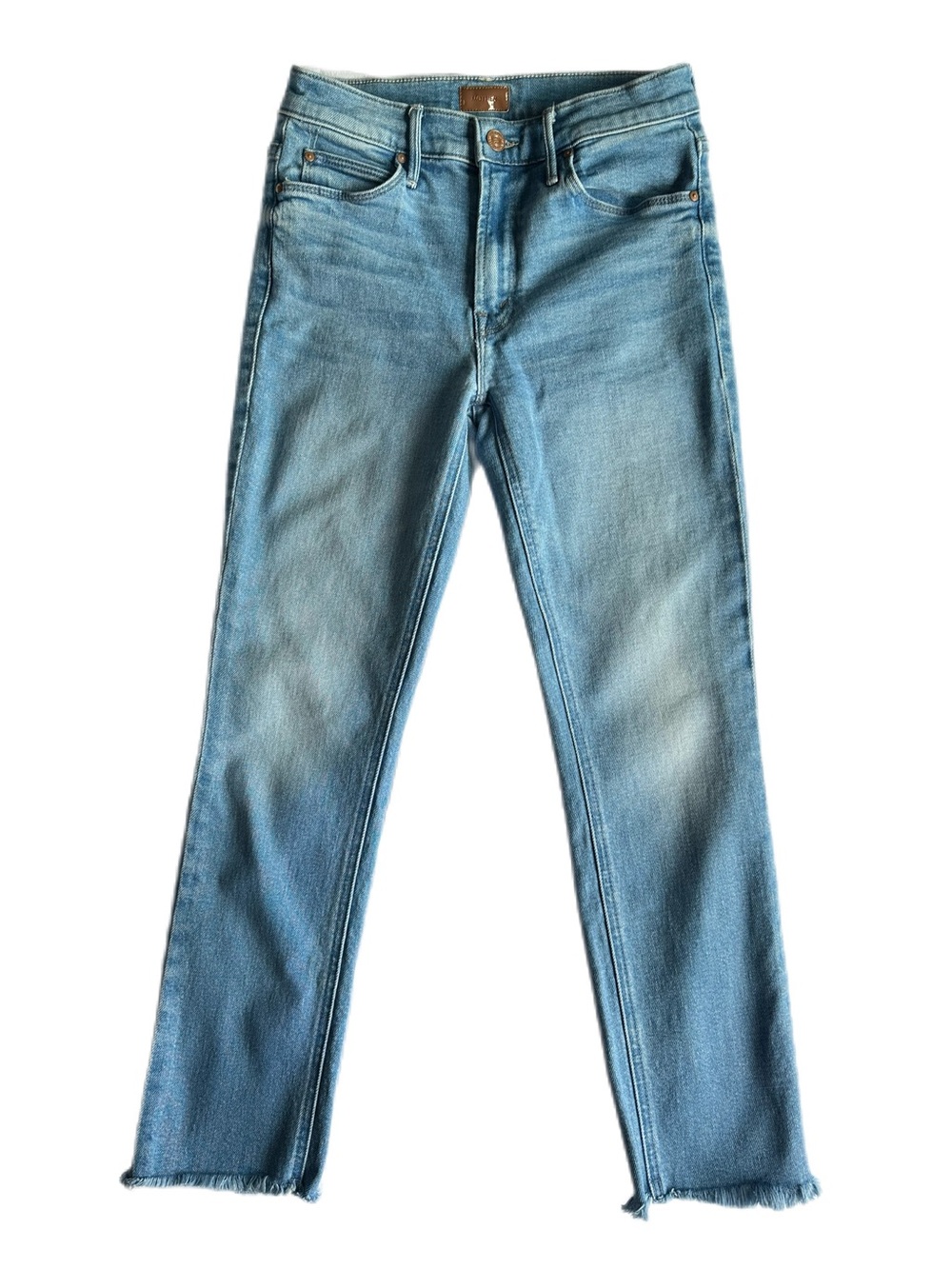 MOTHER Mid Rise Dazzler Crop Fray Satisfy Your Cravings Jeans Size 24